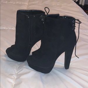 Black Peep Toe Pumps